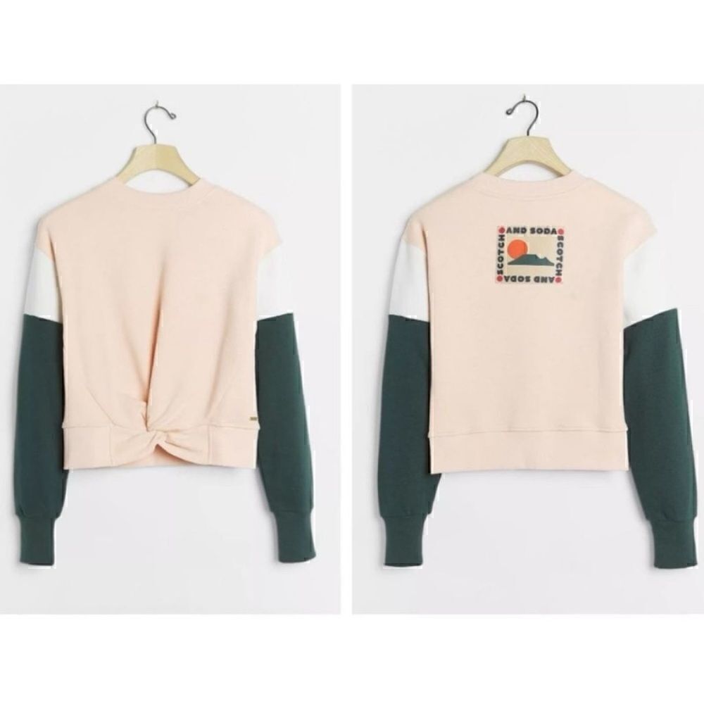 Scotch & Soda Twist-Front Sweatshirt Size M